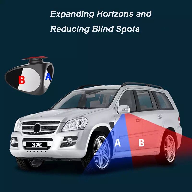360 ° Rotation Car Blind Spot Mirror Wide Angle - Saadstore