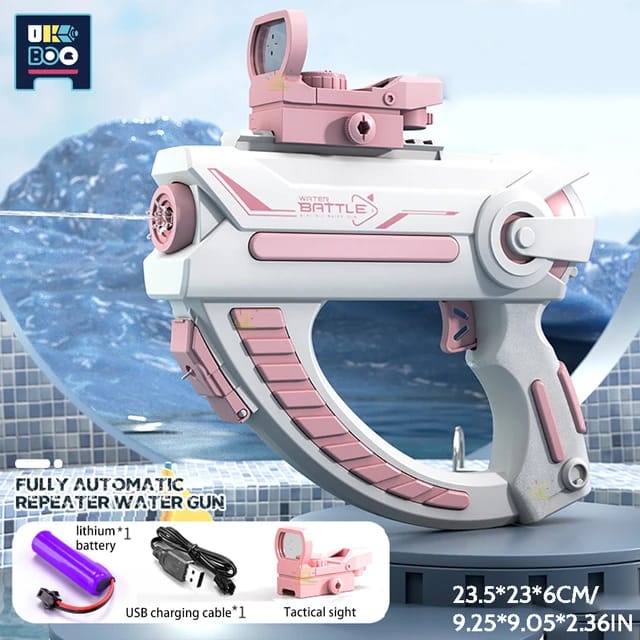 : Water Gun Toy for Kids NIBEMINENT Electric Automatic High Pressure Strong Toys Water Gun, Cool Appearance Large Capacity Fast Firing Speed Long Range(2 COLORS)