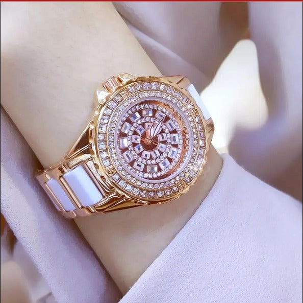 Luxury  Rhinestone Watch Women Gold Watch