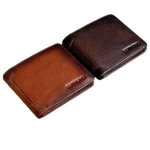Men's RFID Genuine Leather Durable Vintage Wallet