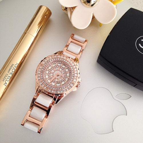 Luxury  Rhinestone Watch Women Gold Watch